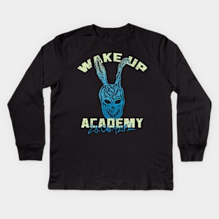 WAKE UP ACADEMY donnie darko mashup Kids Long Sleeve T-Shirt